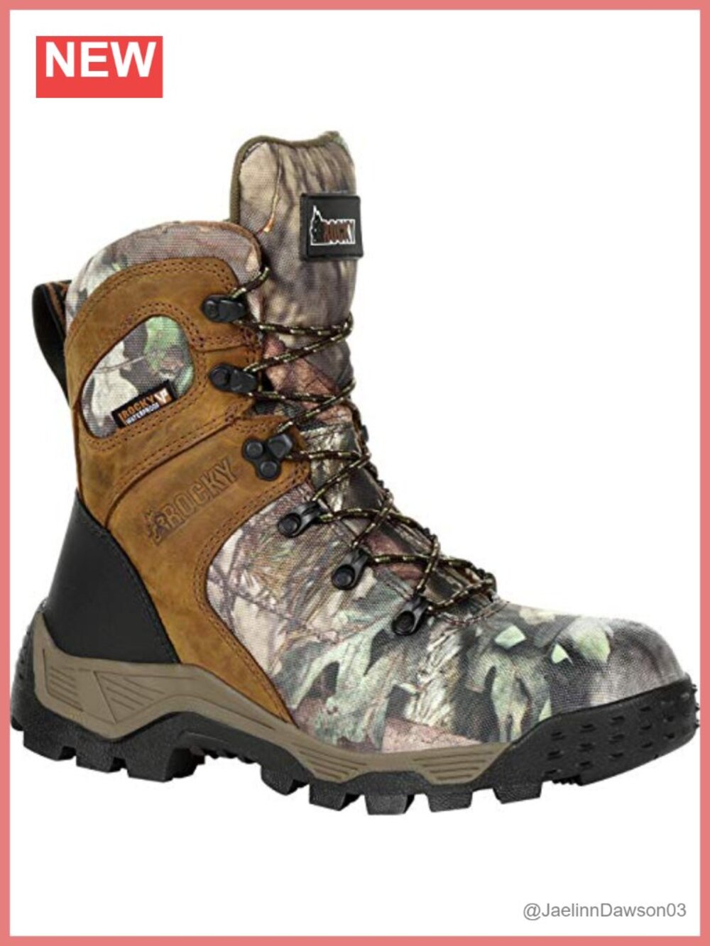 Women's Insulated Waterproof Hiking Boots Lace-Up Outdoor Snow Boot